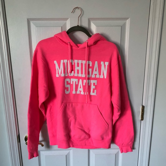 neon pink sweatshirt